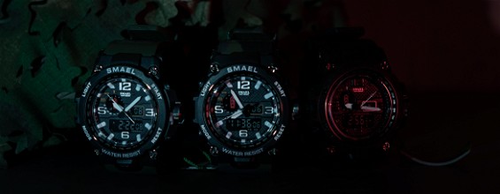 Afbeelding van Military Watch BLACK | LED & Waterproof