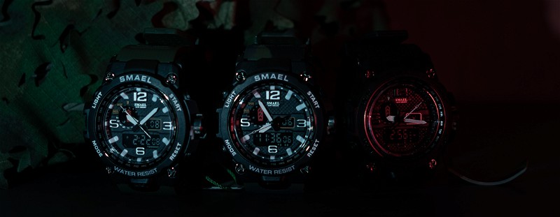 Afbeelding 1 van Military Watch BLACK | LED & Waterproof