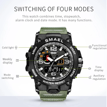 Imagen 7 de Military Watch BLACK/CAMO/GREEN | LED & Waterproof