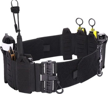 Afbeelding 2 van YAKEDA black Tactisch vest voor heren, 1000D nylon, snelsluiting, lasersnit, modulair vest, licht