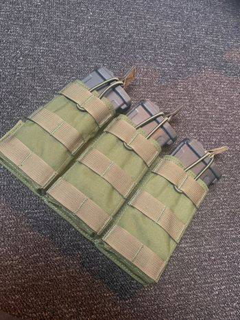 Image 3 for Triple molle open 5.56mm mag pouches - OD green Warrior Asault Systems