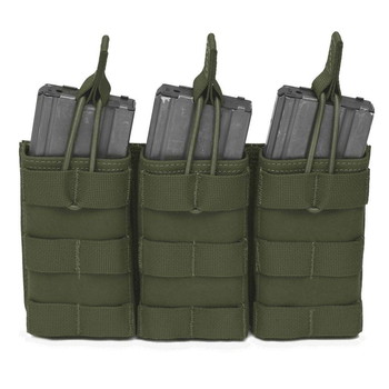 Image 4 for Triple molle open 5.56mm mag pouches - OD green Warrior Asault Systems