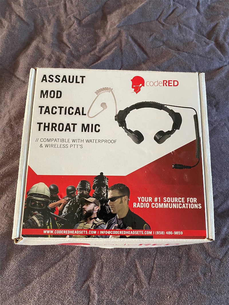 Image 1 for Code Red Headsets Tactical Throat Mic - Kenwood/Baofeng