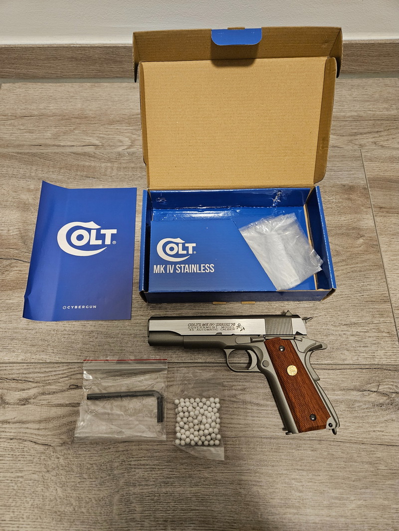 Image 1 for Cybergun Colt 1911 MK IV Stainless - Government (nieuw)