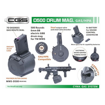 Image 5 for CYMA CGS D500 Electric Drum Magazine (MWS) - Nieuw in de doos!