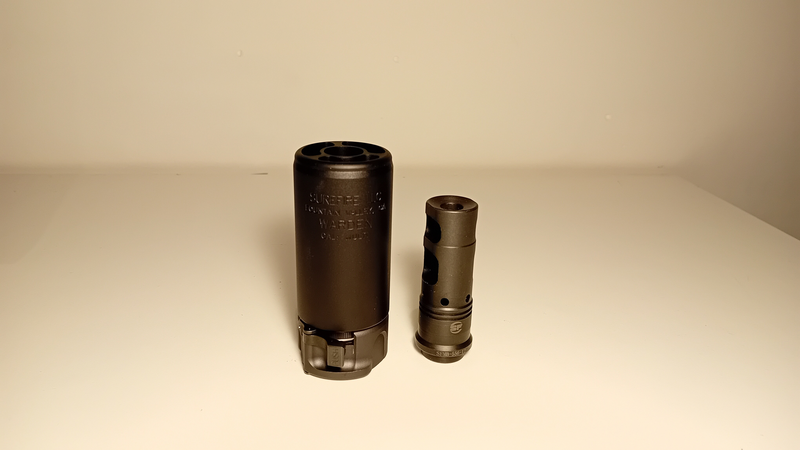 Image 1 pour Angry Gun Surefire dummy Warden blast diffuser silencer zwart