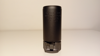 Afbeelding 2 van Angry Gun Surefire dummy Warden blast diffuser silencer zwart