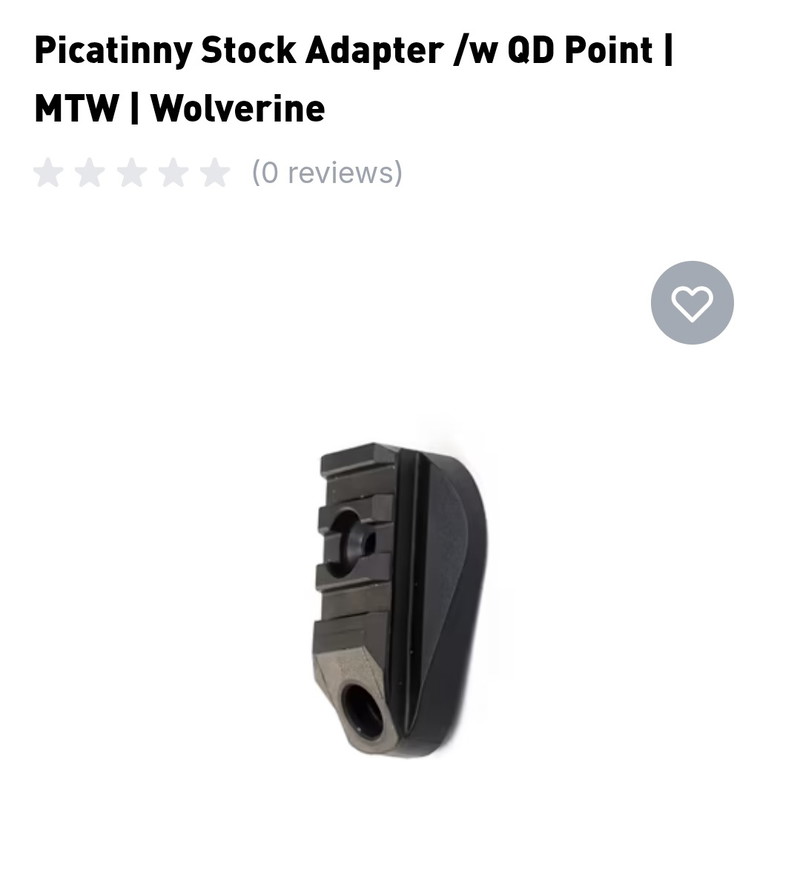 Image 1 pour Gezocht! Picatinny Stock Adapter /w QD Point | MTW | Wolverine