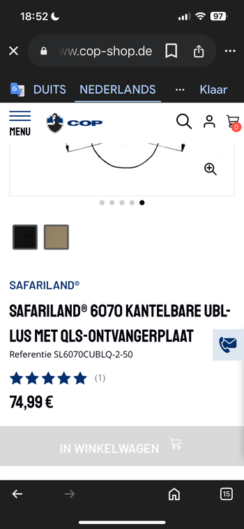 Image 3 for SAFARILAND 6070 KANTELBARE UBL-LUS MET QLS-ONTVANGERPLAAT