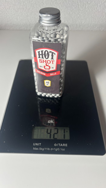 Afbeelding 10 van 2x 1000st Nimrod 0.40gr Bio (nieuw),  1x 1000st hotshot 0.40 bio, 1x green devil bio 0.40 (737gr 1840 stuks)