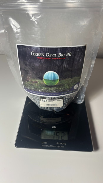 Afbeelding 3 van 2x 1000st Nimrod 0.40gr Bio (nieuw),  1x 1000st hotshot 0.40 bio, 1x green devil bio 0.40 (737gr 1840 stuks)