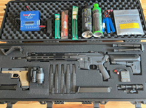 Bild für High-end Airsoft Set: Krytac Trident Mk2 SPR-M + Poseidon Glock 18C (Extreme Limited Edition) + vele extra's