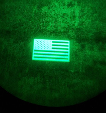 Afbeelding 2 van U.S. Flag Patch (Left Sleeve), Green, IR, with Velcro