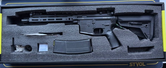 Image for CYMA PLATINUM DANIEL DEFENSE MK18 RIII REPLICA ESHOOTER ETU BLACK on the VVD system