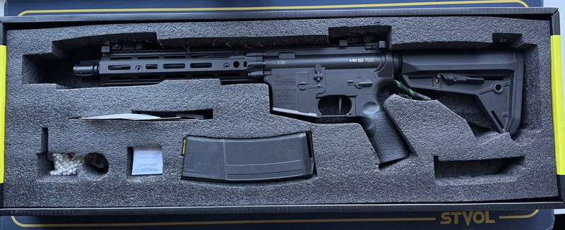 Image 1 for CYMA PLATINUM DANIEL DEFENSE MK18 RIII REPLICA ESHOOTER ETU BLACK on the VVD system