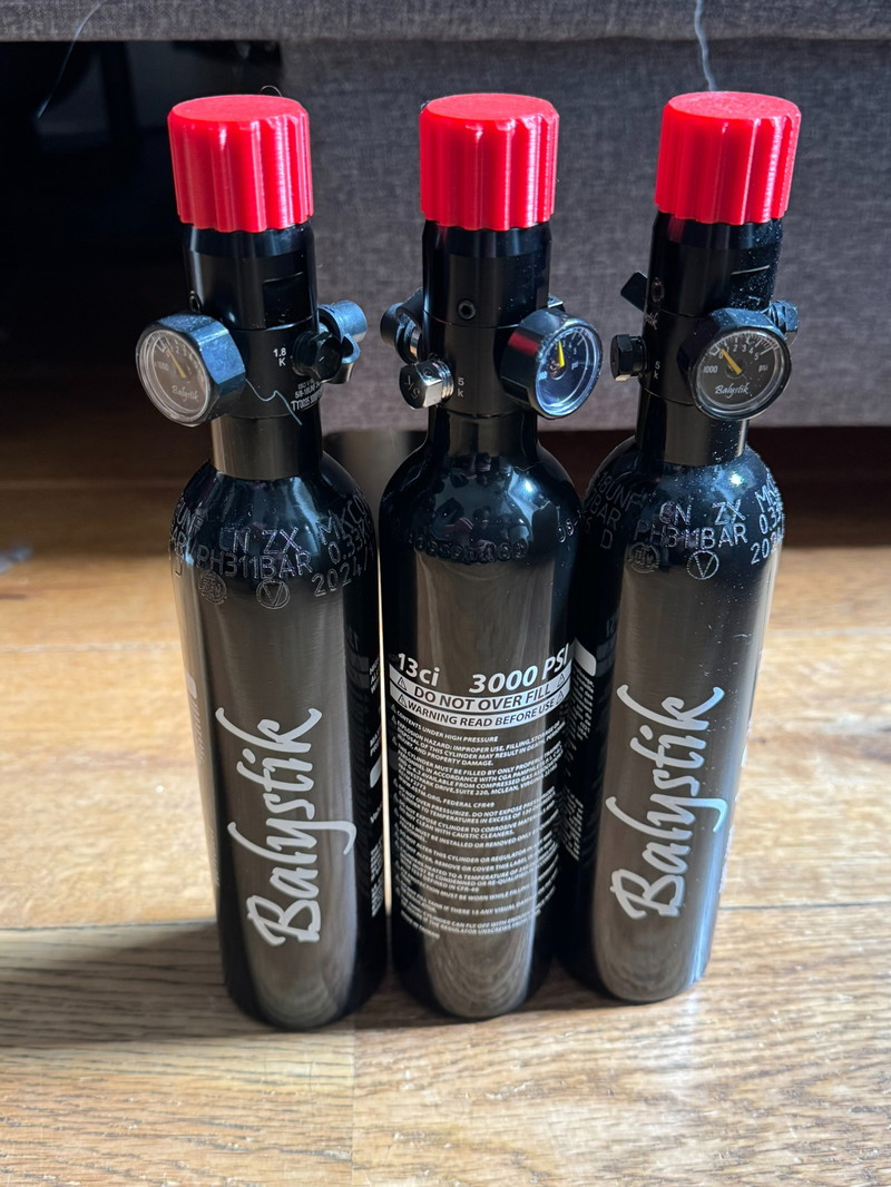 Afbeelding 1 van 3x 13/3000 HPA tanks