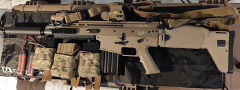 Image 3 pour SCAR-H MK17 Classic Army (+extended barrel, 4 mags, attachments, batteries,...)