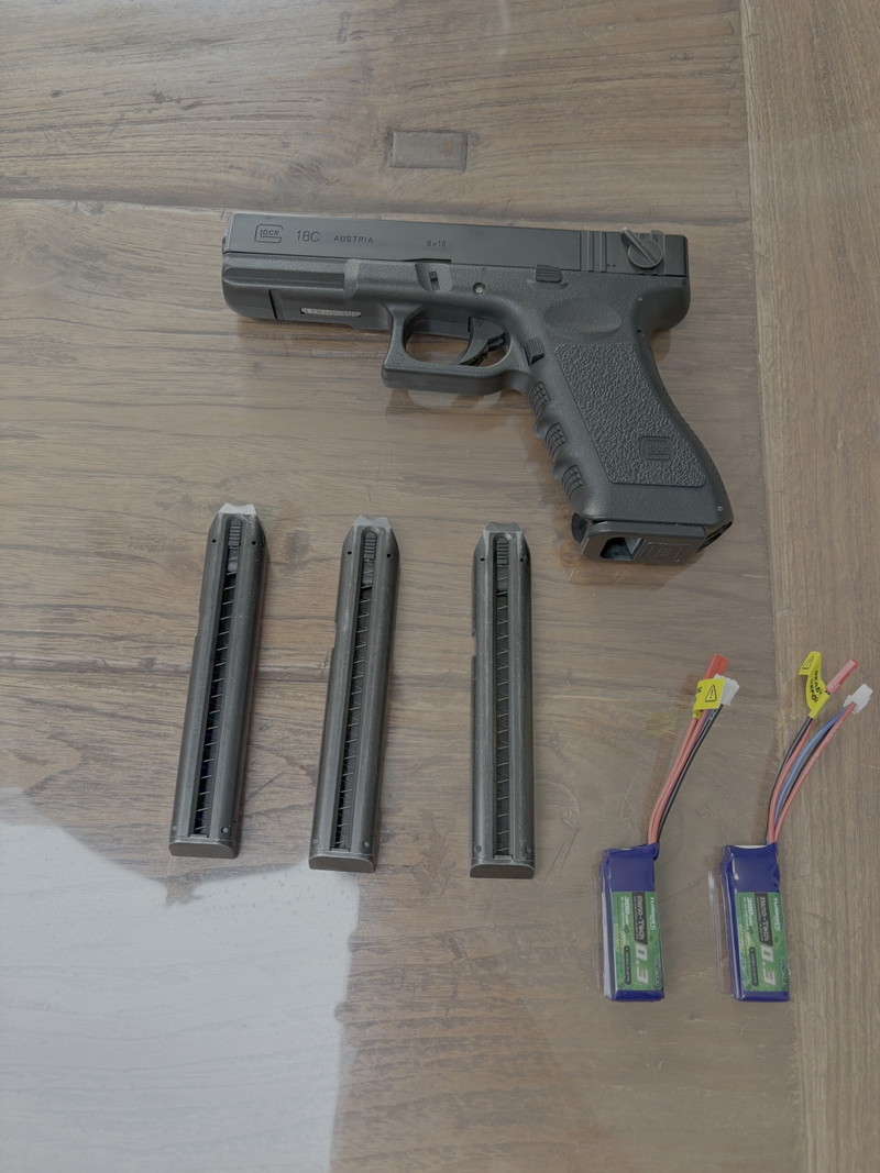 Image 1 for Tokyo Marui Glock 18C AEP (semi/full auto) incl. upgrades