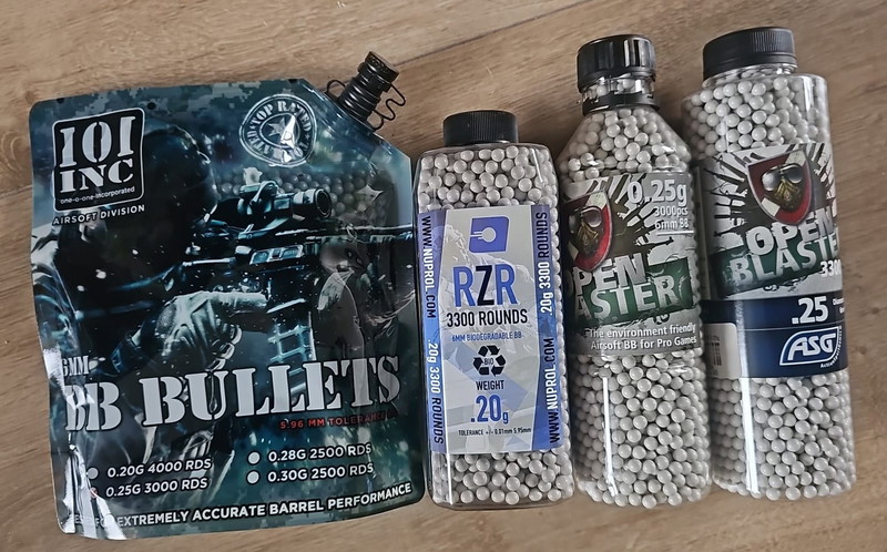 Image 1 for 0.25g Bio 1airsoft BB's 12600st