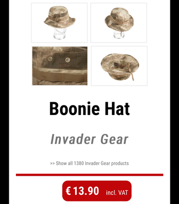 Imagen 4 de Combat shirt Tan L + Boonie hat tan Invader Gear