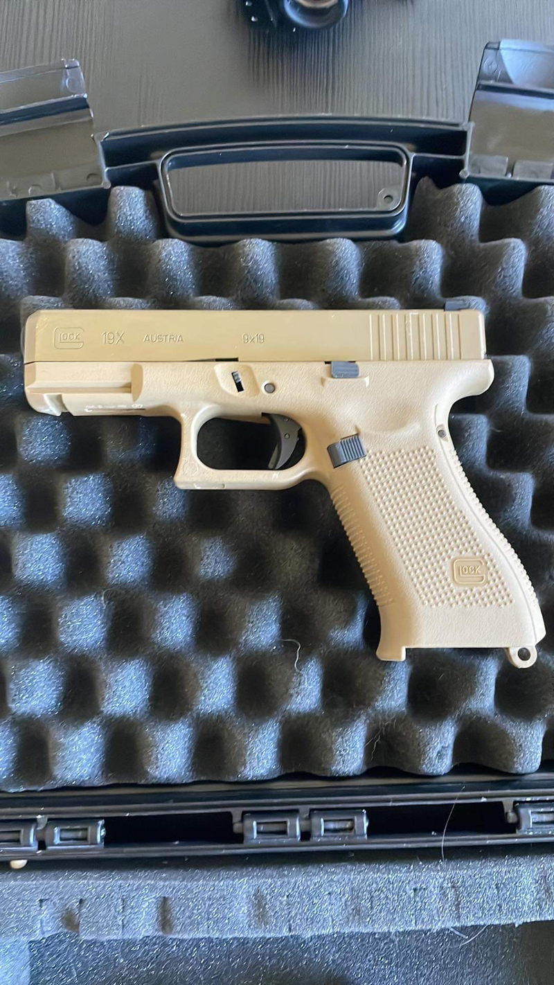 Image 1 for Glock 19 X tan we + 2 mags en kist