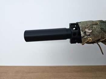 Afbeelding 2 van Airsoft silencer (suppressor), lichtgewicht (33 gram!) inclusief akoestisch foam.