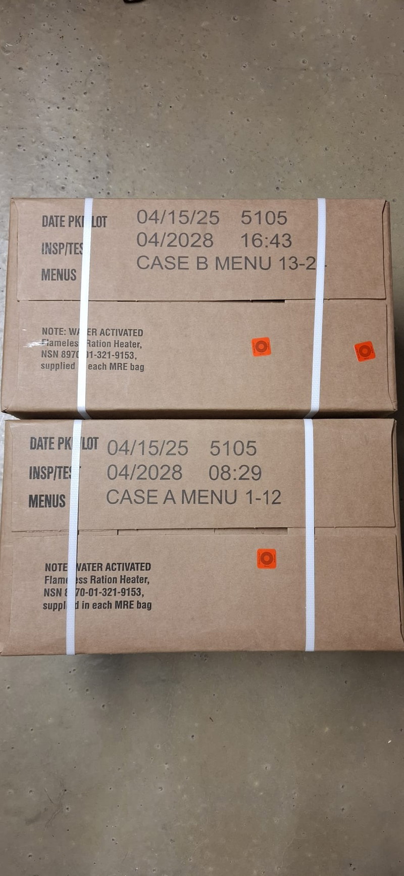 Image 1 pour Ameerikaanse leger rantsoenen(MRE)!!!