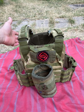 Bild 3 für Molle vest + drop down pouch + magazine pouches FG Camo