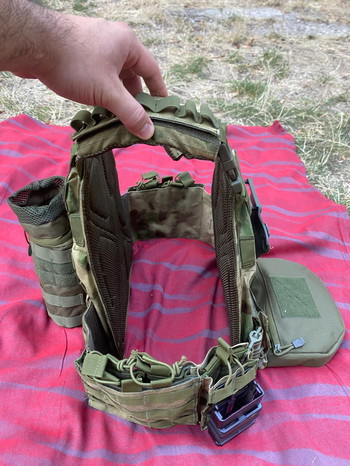 Bild 4 für Molle vest + drop down pouch + magazine pouches FG Camo