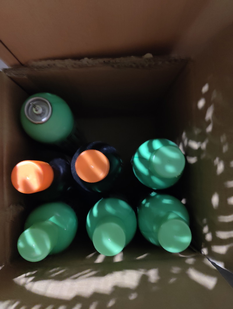 Image 1 for Green gas flessen