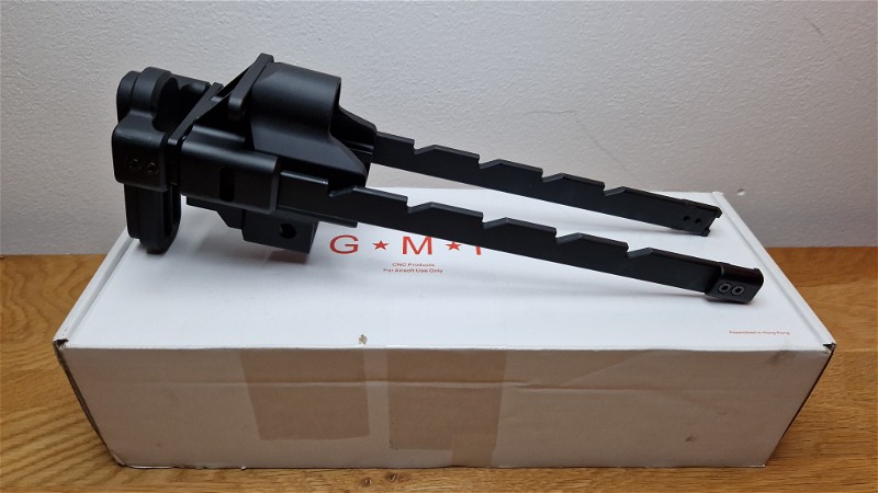 Afbeelding 1 van Bow Master x GMF 5 Position Buttstock & Picatinny Rail M1913 20mm Stock Adapter for UMAREX / VFC HK53 MP5 GBB Series & TM MP5A5 Next Gen AEG Series