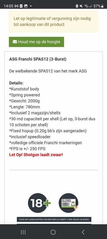 Image 5 for SPAS-12 Franchi Spring Shotgun