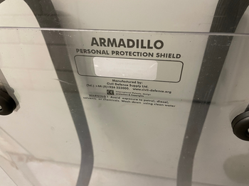 Image 2 for Armadillo riot shield (personal protection shield)