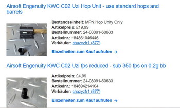 Bild 2 für KWC mini Uzi CO2 upgraded,3 magazijnen