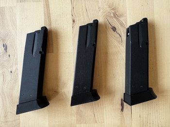Image 5 pour KJ Works CZ 75 SP-01 Shadow Vollmetall GBB 6mm BB schwarz + Equipment