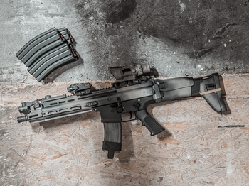 Afbeelding 2 van WE SCAR-L Open Bolt GBBR + 5 mags