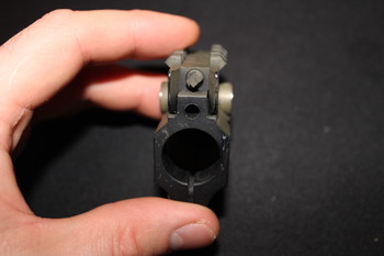 Image 3 for M4/AR15 Gas Block Picatinny Rail Folding Front Sight (zwarte base, olive drab spray painted)