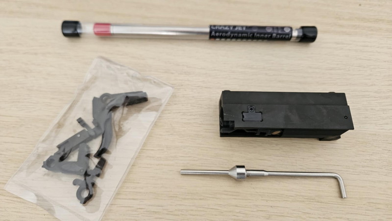 Afbeelding 1 van Ratech steel scar: trigger set, bolt carrier+ magnetic npas, maple leaf crazy jet barrel