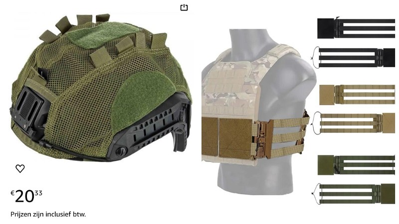 Image 1 pour FMA helmet cover&Tactical Vest Cummerbund Quick Release  Green