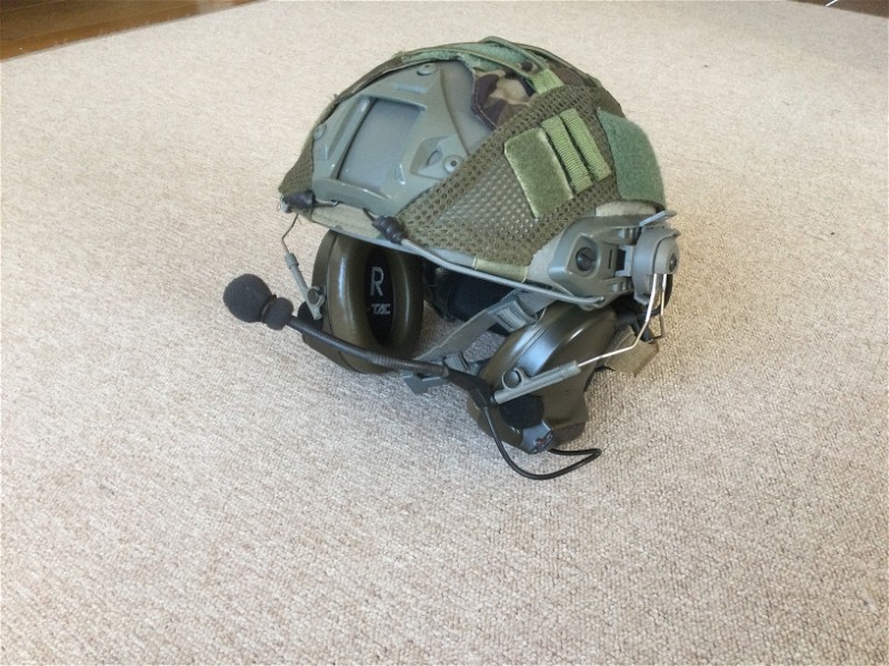 Image 1 for RUILEN helm setup met Z-tac headset+adapters