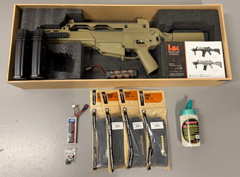 Afbeelding 2 van NEU G36 CV BLOW BACK Tan UMAREX inklusive NEU 4 Magpul PTS 120rd PMAG 30G MagLevel for G36 AEG RARITÄT! + Original Teile