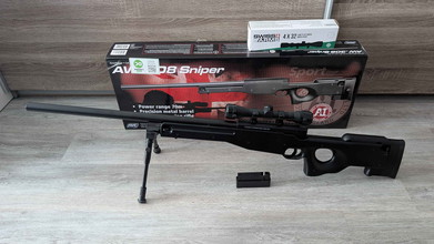 Imagen para L96 AW308 Sniper ASG Spring + lunette 4x32 Swiss Arms + bipied