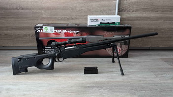 Bild 4 für L96 AW308 Sniper ASG Spring + lunette 4x32 Swiss Arms + bipied
