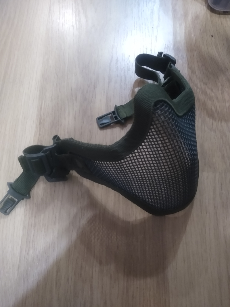 Image 1 pour Mesh mask voor fast helmen met buckle klik systeem olive drab