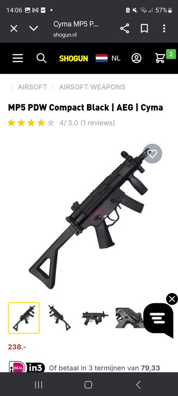 Afbeelding 3 van CYMA MP5K PDW