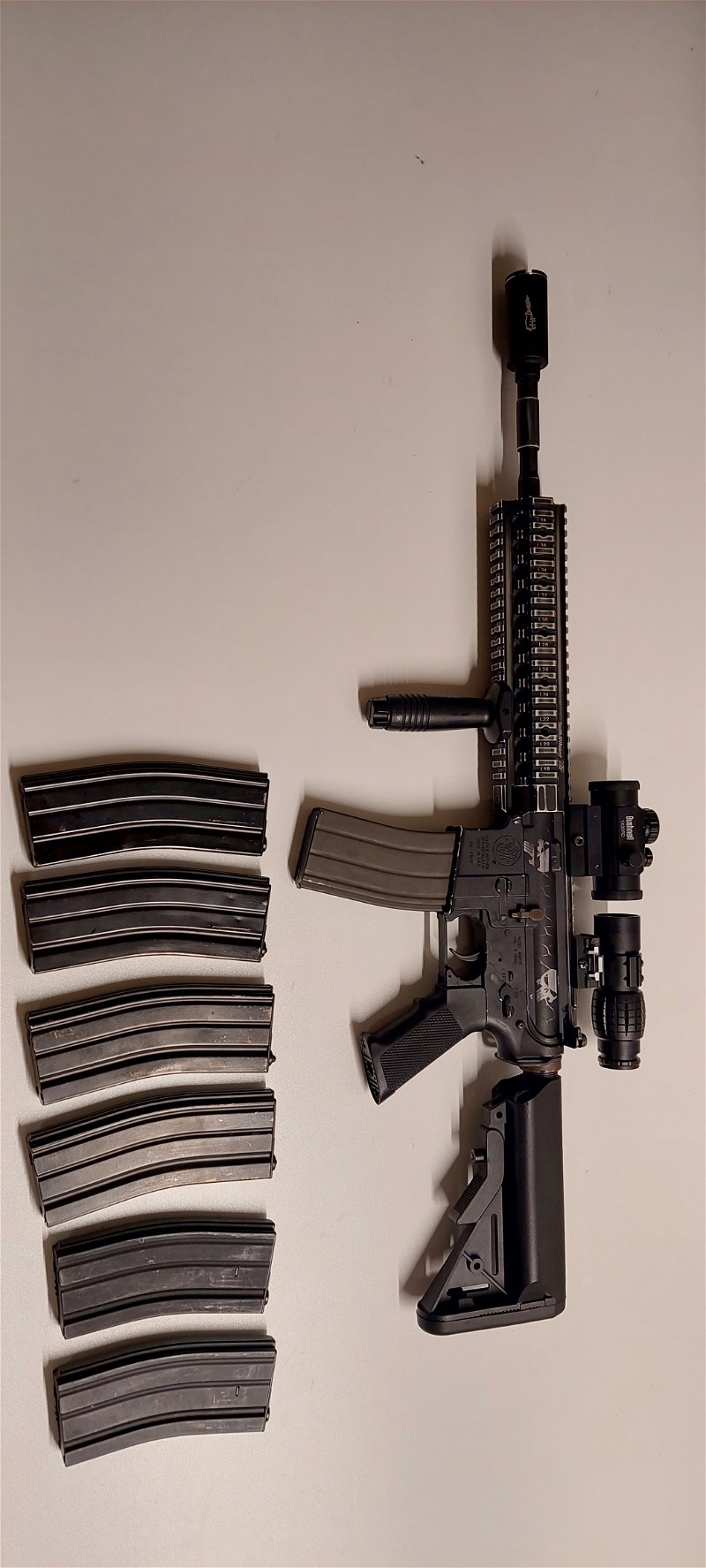 Image 1 for Smith & Wesson M4 (elektrisch 11.1v) met custom paintjob