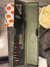Image for Shotgun with case and red dot scope and 8 shells