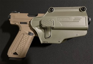 Image pour AAP-01 NIEUW met bijpassend Amomax holster (custom paint OD in green)