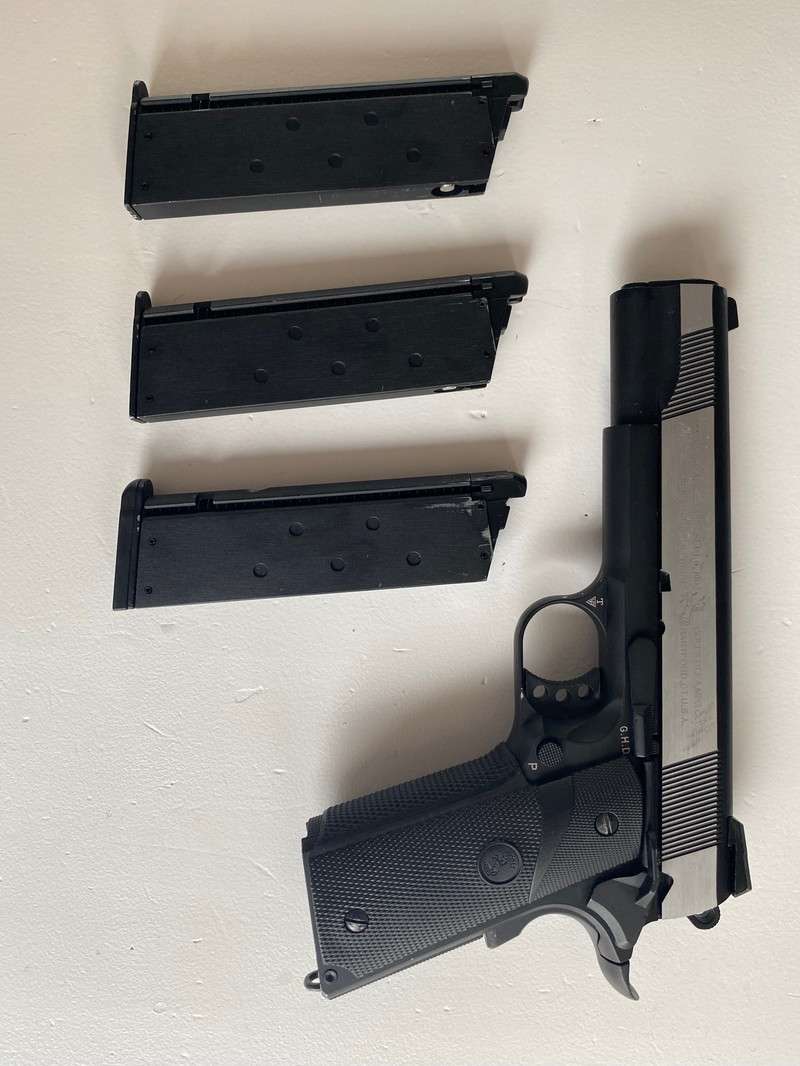 Bild 1 für Colt 1911 combat dual tone met 2 extra mags en case