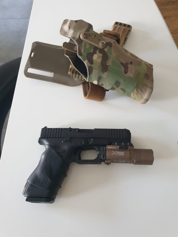 Image 9 for glock 45 mos GHK plus streamlight x300 en safariland holster (replica).